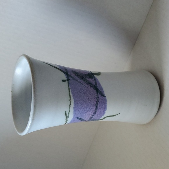 Glazed Stoneware Flower Vase Signed by RHW - Picture 10 of 10